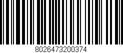 Código de barras (EAN, GTIN, SKU, ISBN): '8026473200374'