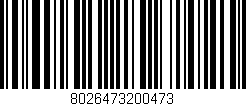 Código de barras (EAN, GTIN, SKU, ISBN): '8026473200473'