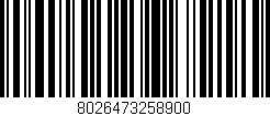 Código de barras (EAN, GTIN, SKU, ISBN): '8026473258900'