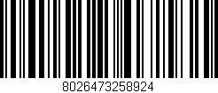 Código de barras (EAN, GTIN, SKU, ISBN): '8026473258924'