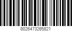 Código de barras (EAN, GTIN, SKU, ISBN): '8026473285821'
