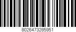 Código de barras (EAN, GTIN, SKU, ISBN): '8026473285951'