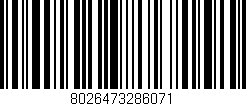 Código de barras (EAN, GTIN, SKU, ISBN): '8026473286071'