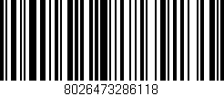 Código de barras (EAN, GTIN, SKU, ISBN): '8026473286118'