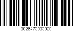 Código de barras (EAN, GTIN, SKU, ISBN): '8026473303020'
