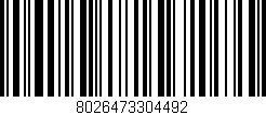 Código de barras (EAN, GTIN, SKU, ISBN): '8026473304492'