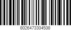 Código de barras (EAN, GTIN, SKU, ISBN): '8026473304508'