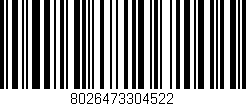 Código de barras (EAN, GTIN, SKU, ISBN): '8026473304522'