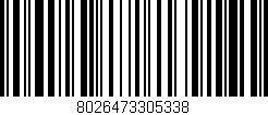 Código de barras (EAN, GTIN, SKU, ISBN): '8026473305338'