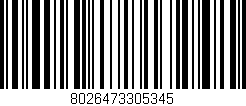 Código de barras (EAN, GTIN, SKU, ISBN): '8026473305345'