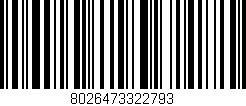 Código de barras (EAN, GTIN, SKU, ISBN): '8026473322793'