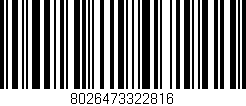 Código de barras (EAN, GTIN, SKU, ISBN): '8026473322816'