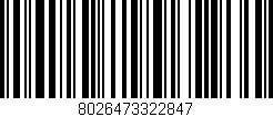 Código de barras (EAN, GTIN, SKU, ISBN): '8026473322847'