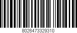 Código de barras (EAN, GTIN, SKU, ISBN): '8026473329310'