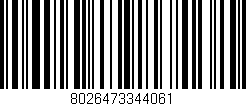 Código de barras (EAN, GTIN, SKU, ISBN): '8026473344061'