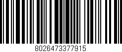 Código de barras (EAN, GTIN, SKU, ISBN): '8026473377915'