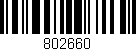Código de barras (EAN, GTIN, SKU, ISBN): '802660'