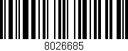 Código de barras (EAN, GTIN, SKU, ISBN): '8026685'