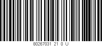 Código de barras (EAN, GTIN, SKU, ISBN): '80267031_21_0_U'