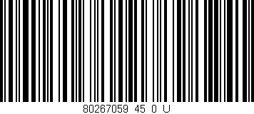 Código de barras (EAN, GTIN, SKU, ISBN): '80267059_45_0_U'