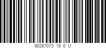 Código de barras (EAN, GTIN, SKU, ISBN): '80267073_19_0_U'