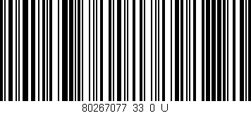 Código de barras (EAN, GTIN, SKU, ISBN): '80267077_33_0_U'