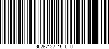 Código de barras (EAN, GTIN, SKU, ISBN): '80267137_19_0_U'