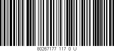 Código de barras (EAN, GTIN, SKU, ISBN): '80267177_117_0_U'