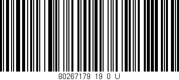 Código de barras (EAN, GTIN, SKU, ISBN): '80267179_19_0_U'