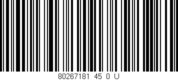 Código de barras (EAN, GTIN, SKU, ISBN): '80267181_45_0_U'