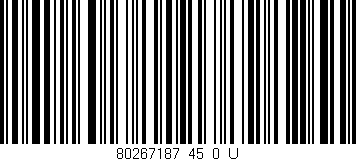 Código de barras (EAN, GTIN, SKU, ISBN): '80267187_45_0_U'