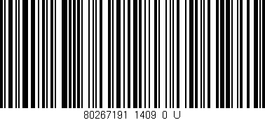 Código de barras (EAN, GTIN, SKU, ISBN): '80267191_1409_0_U'