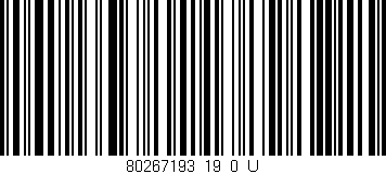 Código de barras (EAN, GTIN, SKU, ISBN): '80267193_19_0_U'