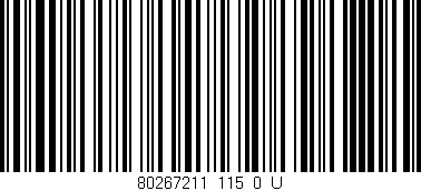 Código de barras (EAN, GTIN, SKU, ISBN): '80267211_115_0_U'