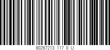 Código de barras (EAN, GTIN, SKU, ISBN): '80267213_117_0_U'