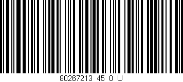Código de barras (EAN, GTIN, SKU, ISBN): '80267213_45_0_U'