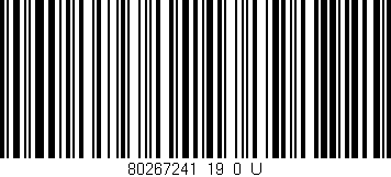 Código de barras (EAN, GTIN, SKU, ISBN): '80267241_19_0_U'