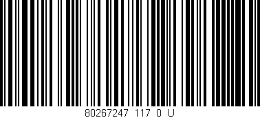 Código de barras (EAN, GTIN, SKU, ISBN): '80267247_117_0_U'