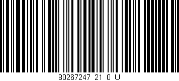 Código de barras (EAN, GTIN, SKU, ISBN): '80267247_21_0_U'