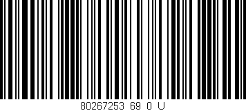 Código de barras (EAN, GTIN, SKU, ISBN): '80267253_69_0_U'