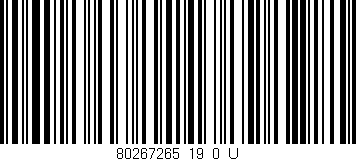 Código de barras (EAN, GTIN, SKU, ISBN): '80267265_19_0_U'
