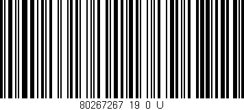 Código de barras (EAN, GTIN, SKU, ISBN): '80267267_19_0_U'