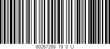 Código de barras (EAN, GTIN, SKU, ISBN): '80267269_19_0_U'