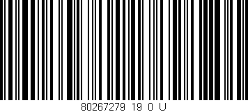 Código de barras (EAN, GTIN, SKU, ISBN): '80267279_19_0_U'