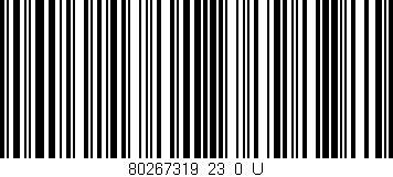 Código de barras (EAN, GTIN, SKU, ISBN): '80267319_23_0_U'