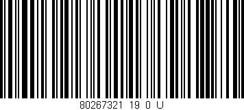 Código de barras (EAN, GTIN, SKU, ISBN): '80267321_19_0_U'