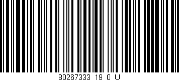 Código de barras (EAN, GTIN, SKU, ISBN): '80267333_19_0_U'