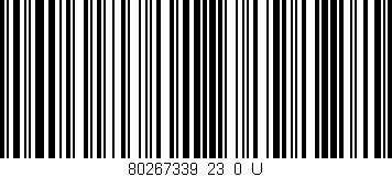 Código de barras (EAN, GTIN, SKU, ISBN): '80267339_23_0_U'
