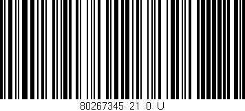 Código de barras (EAN, GTIN, SKU, ISBN): '80267345_21_0_U'