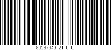 Código de barras (EAN, GTIN, SKU, ISBN): '80267349_21_0_U'